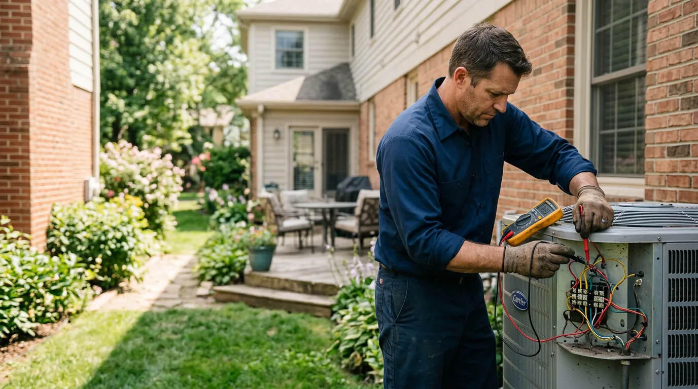 HVAC technician working near Alma, AR